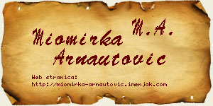 Miomirka Arnautović vizit kartica